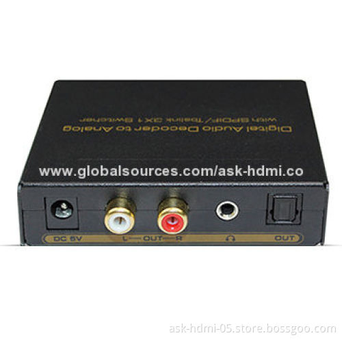 SPDIF/Toslink Digital Audio Decoder Switch, 3x1-Updated Version with Best Quality